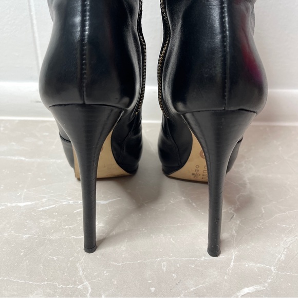 Michael Kors Black Leather Caroline Tall Boots With Box - Picture 13 of 16